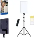 RL-19 Ring Light White Soft LED Rectangular Panel With Remote Control and Metal Holder 2 Meters for Smartphone, Camera and YouTube Video 