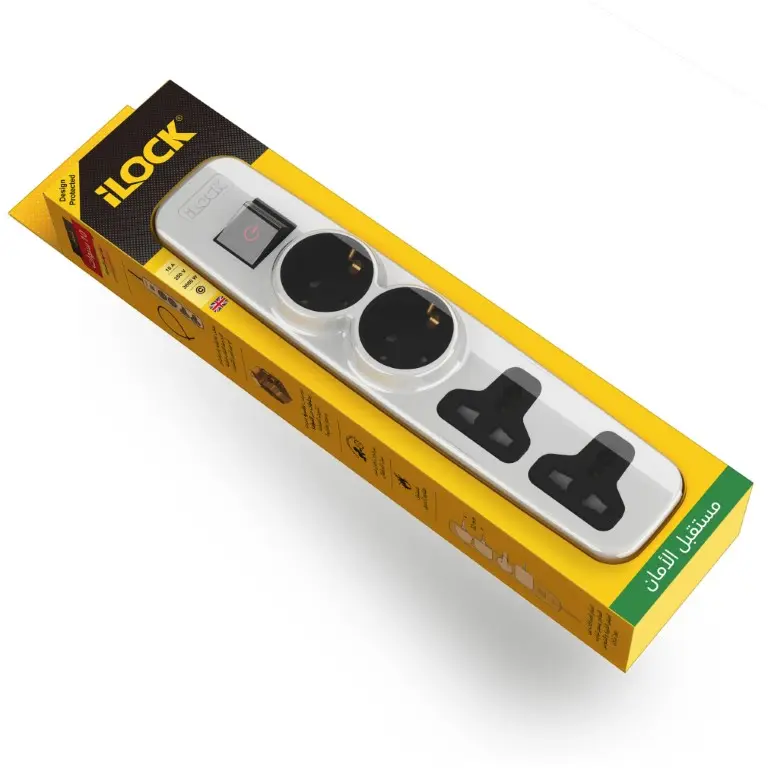 [5028] iLOCK Power Strip 4 Outlets (2 Schuko Sockets + 2 Universal Sockets)