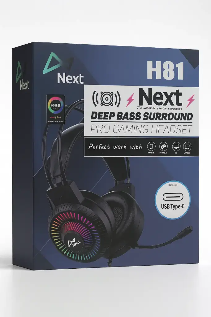 [H81]  H81 Next USB Type-C RGB Deep Bass Surround Pro Gaming Headset