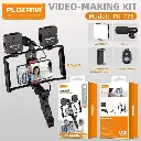 Plokama PK-771 Video Making 5 in 1 (Tripod - LED Flash 6.5cm - Microphone - Phone Holder - Remote Control)