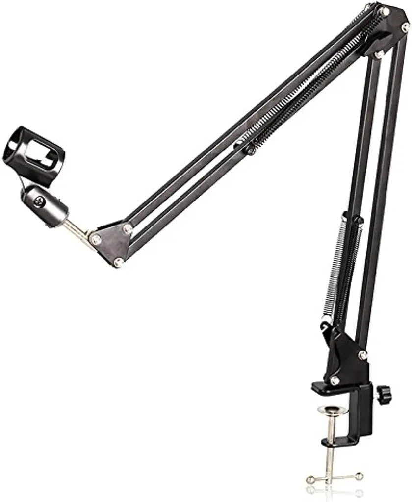 [FP1000] flex pro H-FP1000 professional stand multi -purpose adjustable 360° swiveled desktop mic studio mike microphone arm stand suspension boom scissor holder tripod - Black