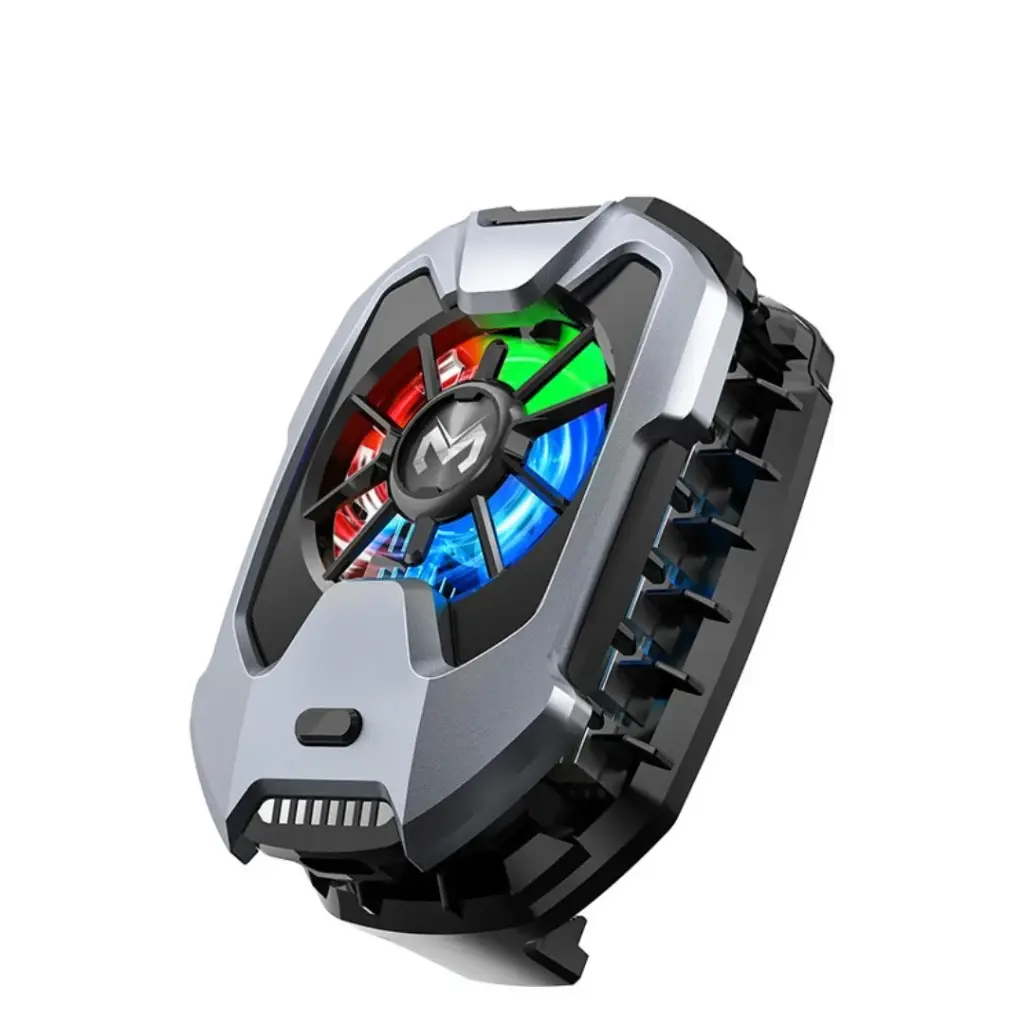 [DLA8] MEMO DLA8 Mobile Phone Radiator Phone Cooling Fan Case Cold Wind Handle Fan for PUBG Mobile Gaming Phone Cooler Phone Cooling Fan Case