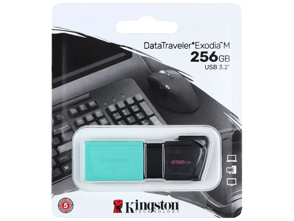 Kingston 256GB DataTraveler Exodia M USB Flash Drive (Teal)