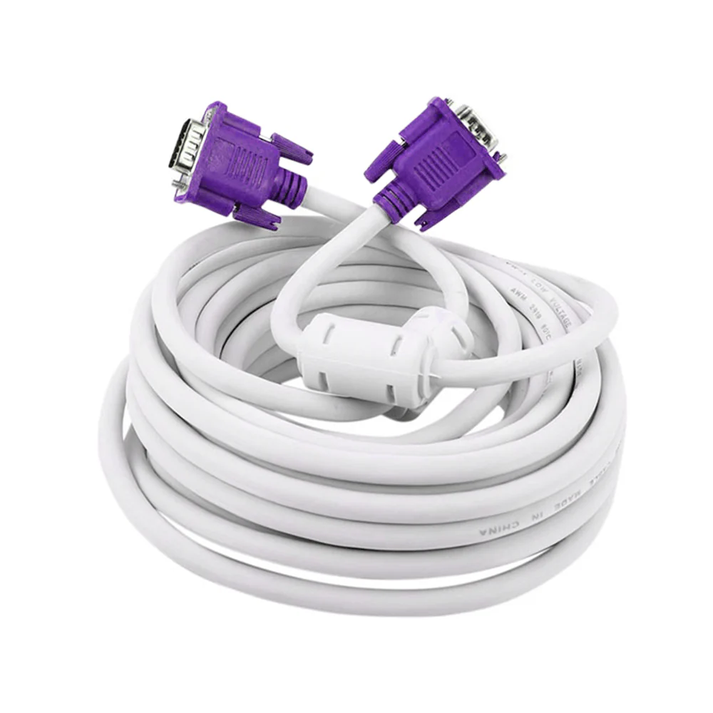 [vga 5m] High-Quality VGA Cable 5meter Male to Male 15-Pin Full HD 1080p Video Connection for PC, Laptop, Monitor, Projector, TV 5meter 
