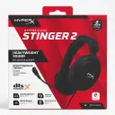 HyperX Cloud Stinger 2 – Gaming Headset, DTS Headphone:X Spatial Audio, Lightweight Over-Ear Headset with mic, Swivel-to-Mute Function, 50mm Drivers, PC Compatible, Blac 519T1AA