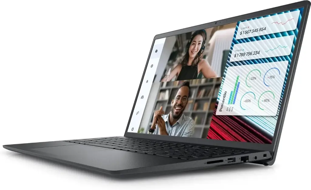 Dell Vostro 3520 Laptop - 12th Intel Core i5-1235U 10-Cores, 8GB RAM, 512GB SSD, Intel UHD Graphics, 15.6" FHD (1920 x 1080) 120Hz 250 nits Anti-Glare, FingerPrint, Ubuntu - Carbon Black