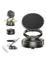 Vacuum NS08 Suction Magnetic Car Phone Holder Mount Fit All Phones,Adjustable Phone Holders for Your Car Home Office Smooth Surfaces,Metal Ring Stick Outside of Case Non-Magnetic. 360° Rotatable & Foldable Mount