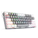 REDRAGON K617 Fizz RGB 60% Gaming Mechanical Keyboard – Red Switches (Grey White)