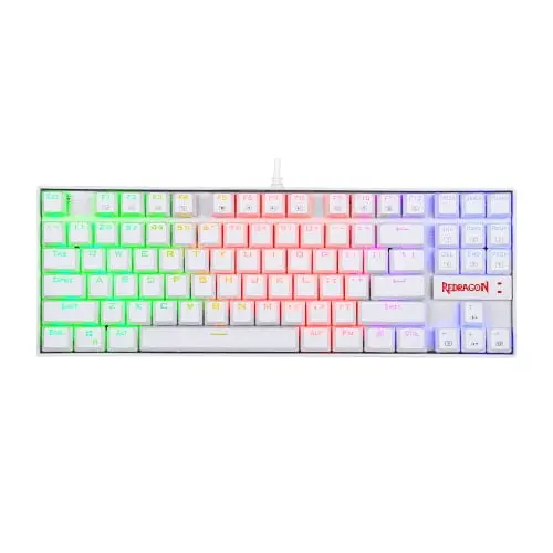 REDRAGON K552 KWR KUMARA RGB Mechanical Gaming Keyboard – RED Switch (White)