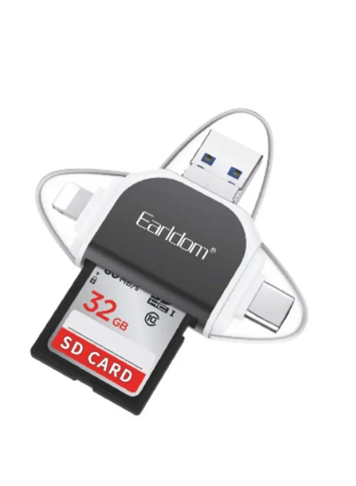 [OT71] 6 in 1 High Speed OTG Portable Card Reader ET-OT71, plug and play to expand more storage space