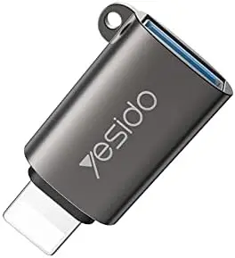 GS14 Original Aluminum Alloy Shell For Lightning To USB OTG Adapter Black