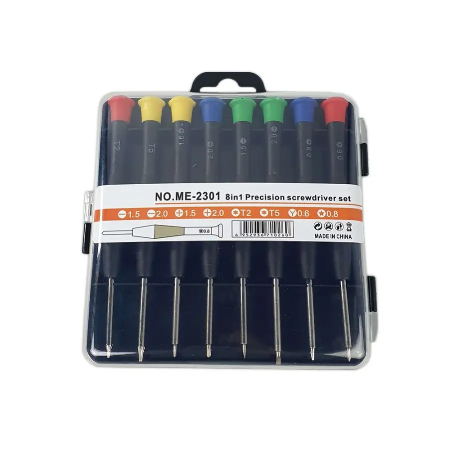 8 in 1 Precision Screwdriver Set, Professional Repair Tool Kit with Multiple Shapes and Functions for Electronics, Phones, Laptops and More طقم مفكات