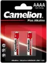 Camelion AAAA Alkaline Batteries, 2-Pack, 1.5V 550mAh (LR61)
