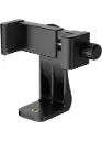 2-in-1 Tripod Stand with Mobile Phone Clip and 6.4mm Screw Adapter – 360° Rotating Holder for Smartphone and Camera – Black