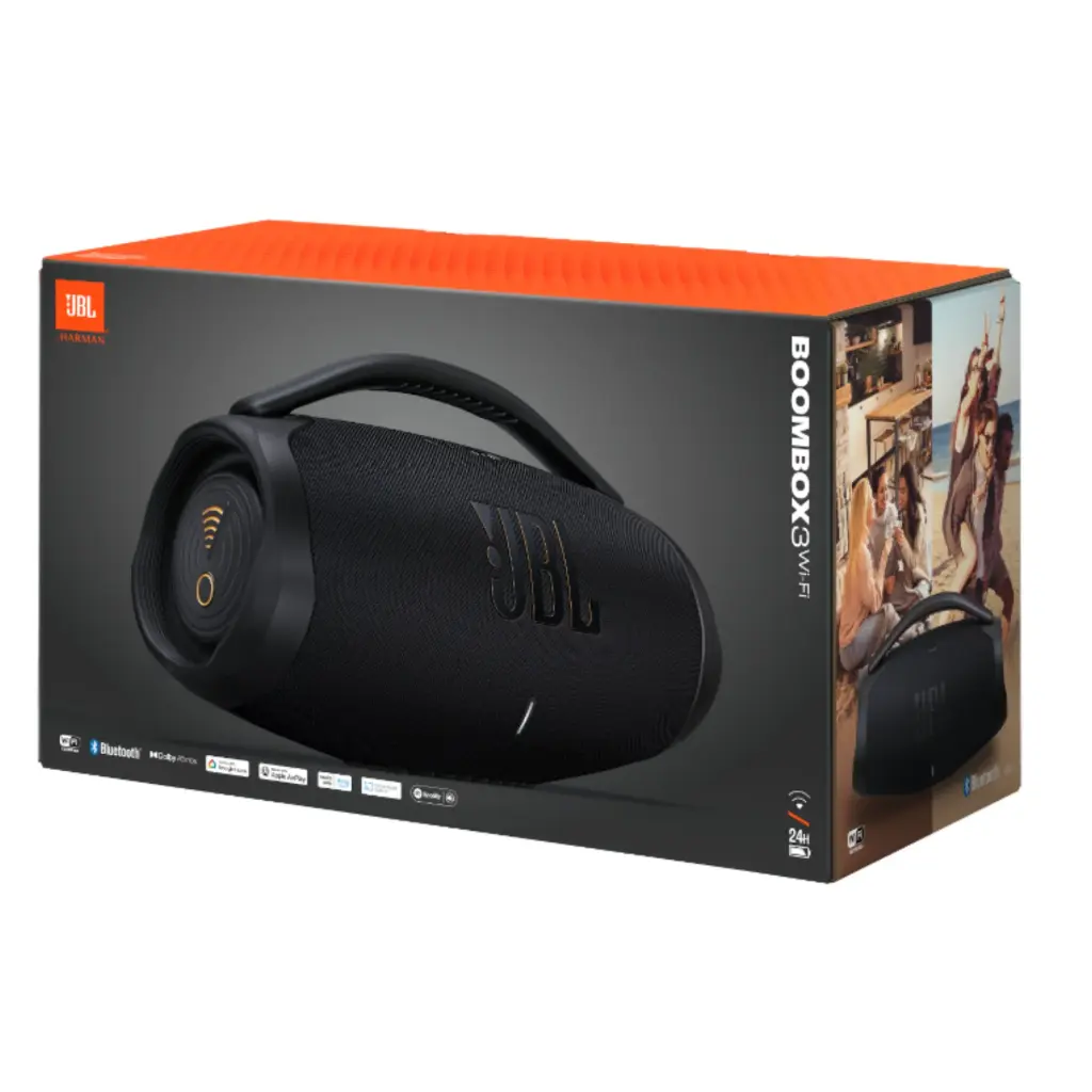 [Box3] LED Super Boombox3 Speaker 30W Bass Wireless Portable Outdoor BT Speakers Handle Waterproof Box3