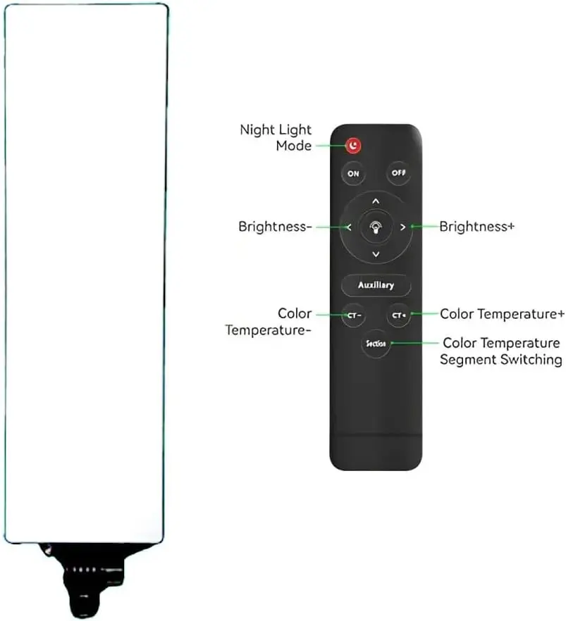 RL-150 Ring Light White Soft Ring Light (RL) Lighting LED Rectangular Panel with Remote Control and Metal Holder 2 Meters for Smartphone, Camera and YouTube Video 