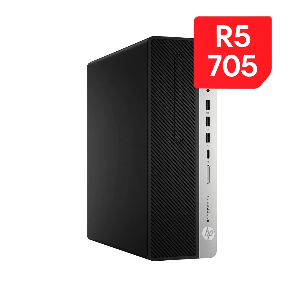 HP EliteDesk 705 G4 SFF Desktop PC AMD R5 2600 - 8GB DDR4 - 500GB HDD- Intel UHD Graphics ''Used''