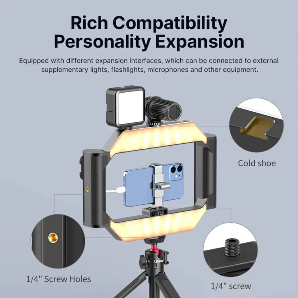 NEEPHO NP-L5 U-Rig Mobile Holder with Light, Video Stabilizer with Remote 
