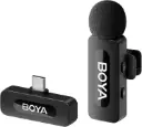 BOYA BY-V10 Ultracompact Wireless Microphone System with USB-C for Mobile (2.4 GHz) - Black