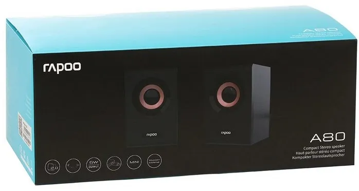  Rapoo A80 2:0 Multimedia Compact Stereo Speaker