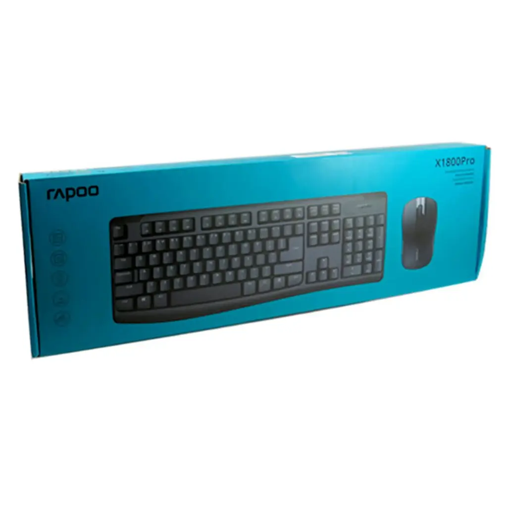 RAPOO X1800 PRO COMBO (KB+MSE) WIRELESS BLACK AR