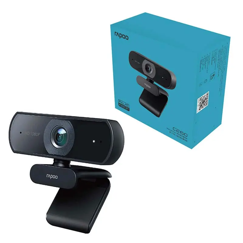 [Rapoo C260] Rapoo C260 USB Black Full HD Webcam, 1080p 30hz, 360 Horizontal, 95 Super Wide-Angle 