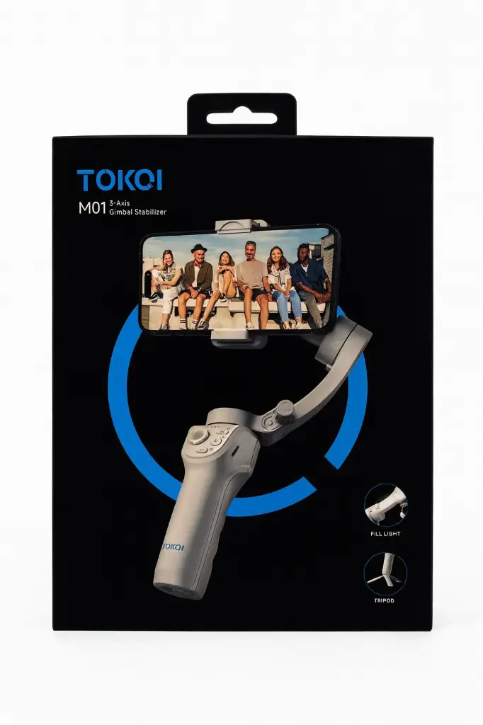 [TOKQI M01] TOKQI Handheld 3-Axis Gimbal Phone Holder M01 