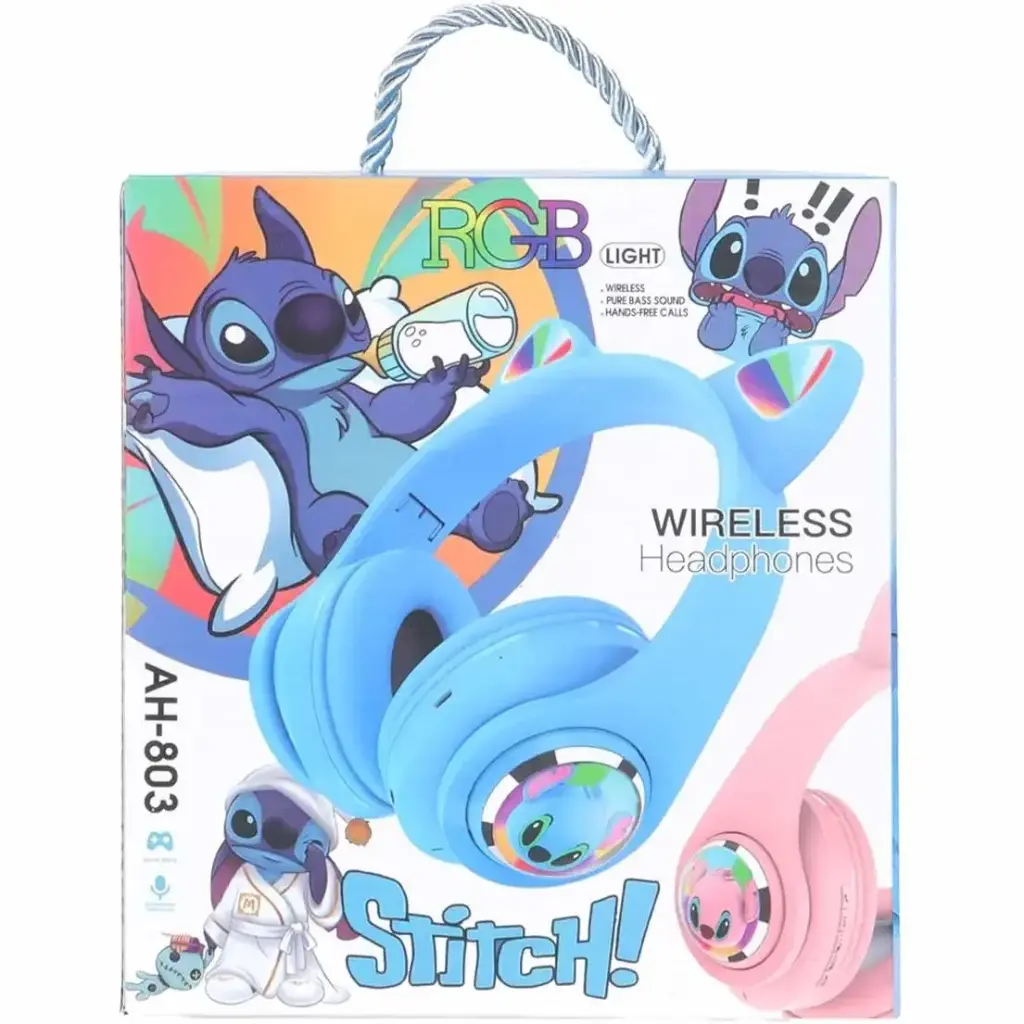 Headphones AH-803 STITCH Bluetooth Headphones With RGB light