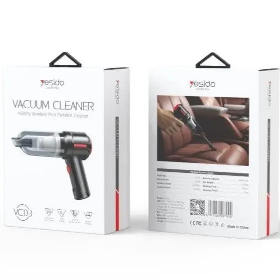 Yesido VC03 Mini Vacuum Cleaner Cordless Handheld Portable Home Car Office High Power 4500Pa Cleaning Tool 