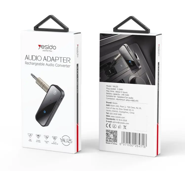 [YESIDO YAU25] YESIDO YAU25 Mini Wireless Receiver To 3.5mm AUX Audio Transmitter Adapter