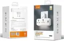 Ldnio SC2311 Portable Extension Power Strip With 2 AC Power Socket And 3 USB Port, 2500 Watt Power And Night Lamo - White 