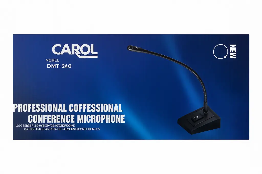 CAROL DM-240 Professional Conference Microphone – Unidirectional condenser design for clear voice capture, ideal for meetings, lectures, and broadcasts