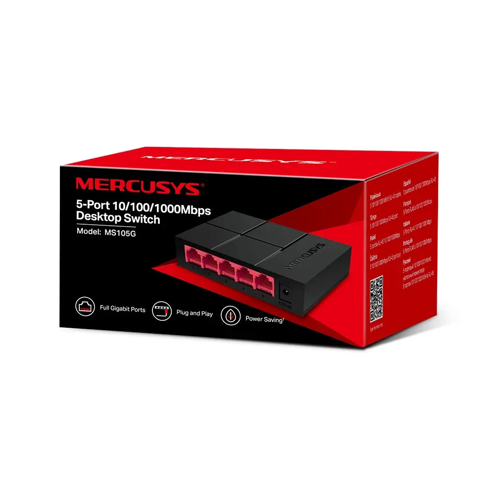 [MS105G] Mercusys MS105G 5-Port 10/100/1,000 Mbps Desktop Switch