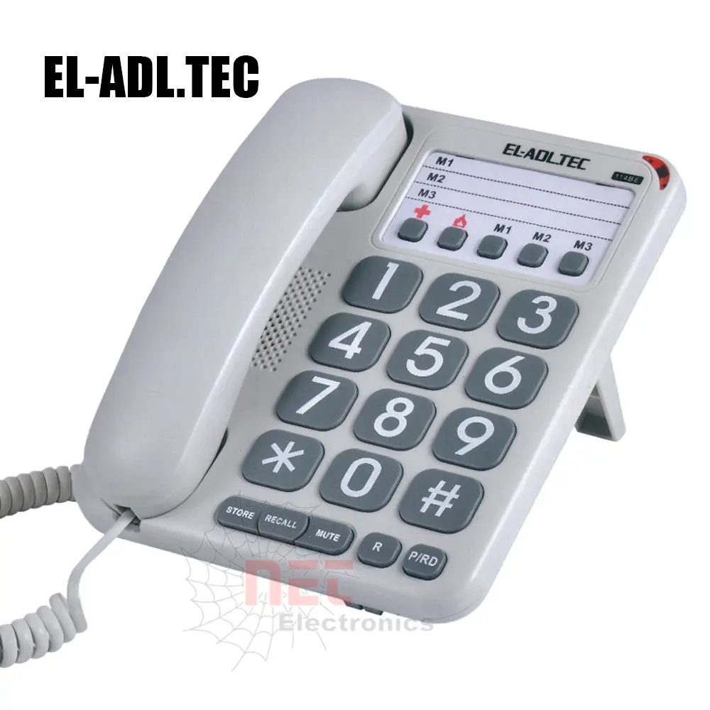 114 BE Corded Landline Phone - White 
