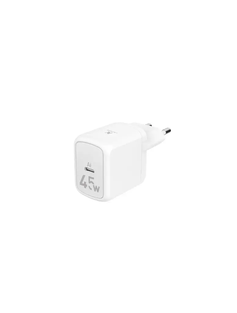 L'AVVENTO MP545 Mini GaN 45W Power Adapter with USB-C Cable 1M - White 