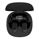 Etrain True Wireless Earbuds With Fabric Charging Case - Black 