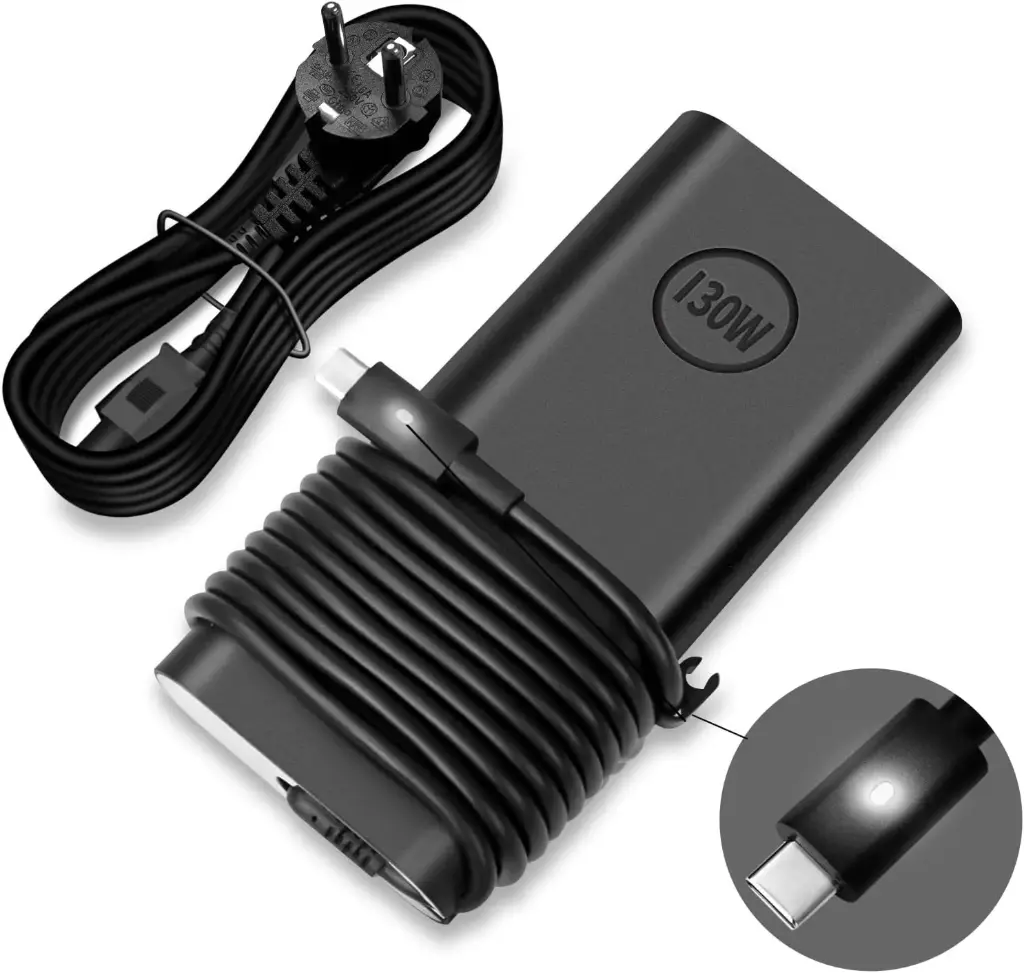 Dell 130W USB C Laptop Charger For DELL XPS 15 17 2-in-1 9575 9500 9700 Precision 3550 3551 5530 2-in-1 5550 5750 3560 Latitude 5420 5510 5520 721 0 7411 0 TYPE C AC Adapter Power Supply Cord