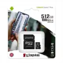 Kingston 512GB micSDXC Canvas Select Plus 100R A1 C10 Card + ADP, SDCS2/512GB, black 