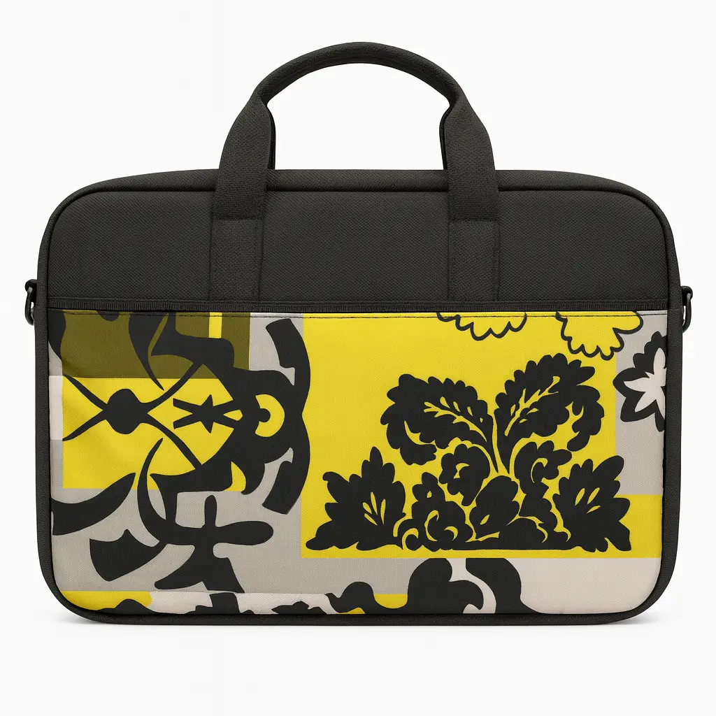 Digital Toch DTG-400  Leather Laptop Bag (Urban Geometry, 15.6 INCH)