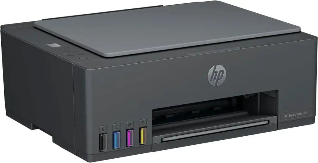 HP Smart Tank 581 Wireless All In One Printer, Print, Scan, Copy, Print up to 6000 black or 6000 color pages - Grey [4A8D4A]