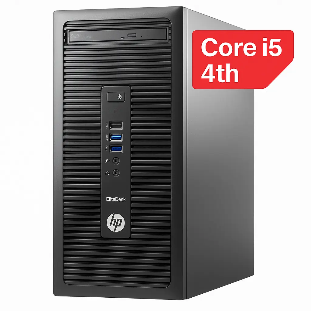 HP EliteDesk 800 G1 Tower Desktop - Intel Core i5-4570 4th Gen 8GB DDR3 500GB HDD (Used)