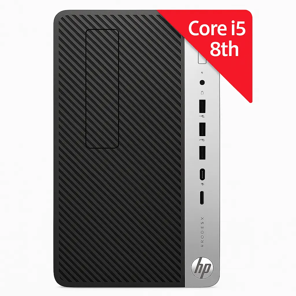 HP ProDesk 600 G4 Tower PC - Intel Core i5-8500, 8GB, 256GB SSD, Used