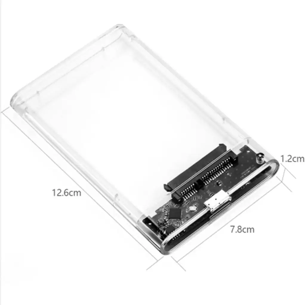 Gemax 2.5 inch External Hard Drive Enclosure, Tool-Free USB 3.0 to SATA SSD HDD Enclosure for 7mm and 9.5mm, Laptop Computer Hard Drive Case Support UASP and Trim