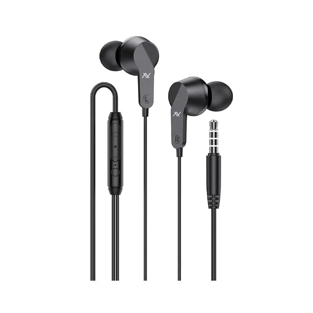 L'avvento Wired Earphone With Mic And Volume Control 3.5mm - Black HP667