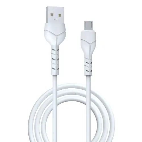 كابل Devia Kintone من USB-A إلى Micro-USB - بطول 1 متر، 5V 2.1A، أبيض