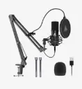 MAONO A04 USB Microphone, 192KHZ/24Bit Plug & Play PC Computer Podcast Condenser Cardioid Metal Mic Kit with Professional Sound Chipset for Recording, Gaming, Singing, YouTube