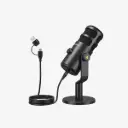 MAONO PD100X USB/XLR Dynamic Microphone for Gaming Streaming, Computer PC Microphone with Software-RGB, Mute Button, 48kHz/24bit Podcasting Desktop Mic for YouTube Video Recording