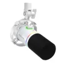 MAONO PD200X XLR/USB Dynamic Microphone Kit, RGB Podcast Mic with Software, Mute, Gain Knob, Volume Control, Boom Arm for Streaming, Gaming, Voice-Over, Recording (White)