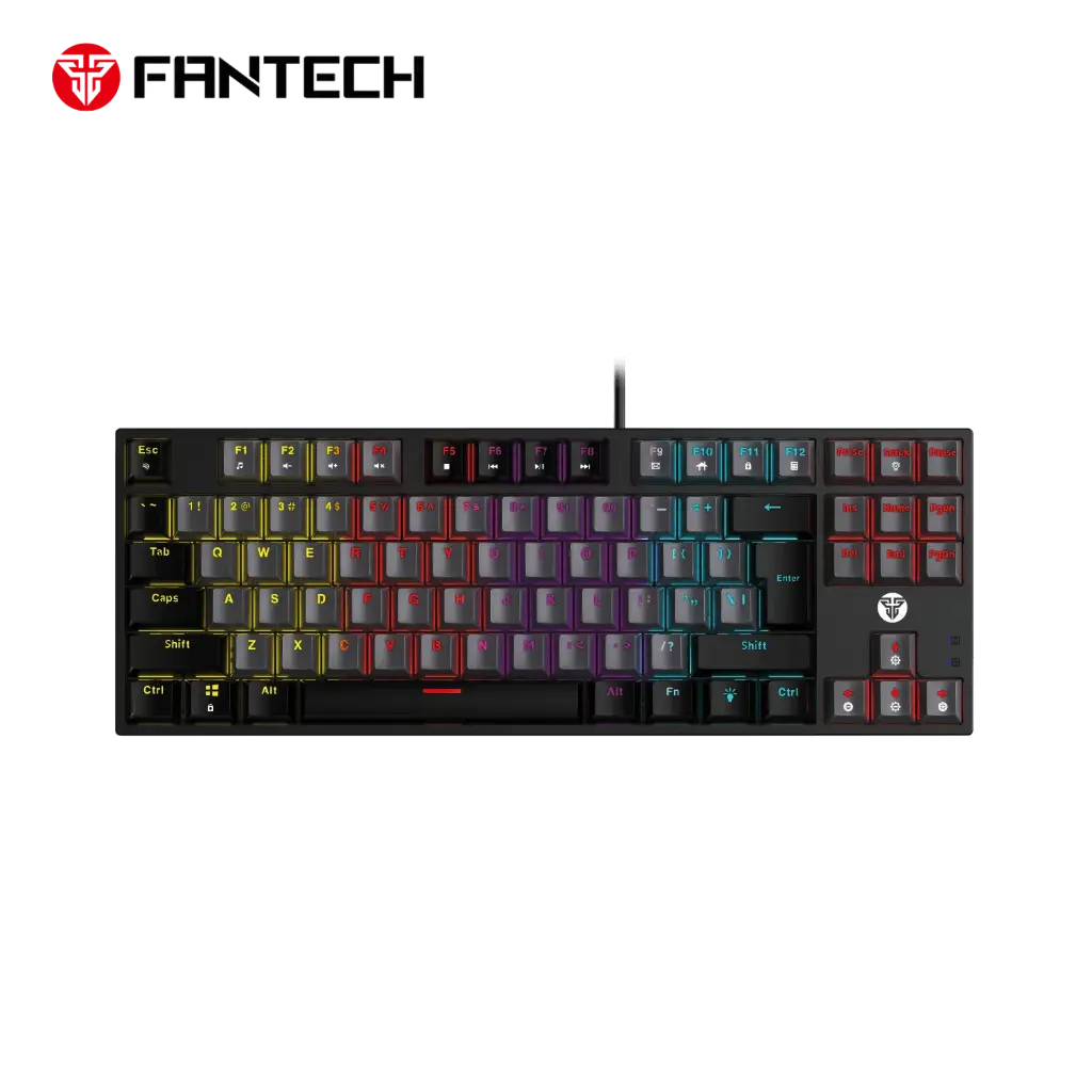 FANTECH MK876V2 GY ATOM87 RGB MECHANICAL KEYBOARD SUMI EDITION - BLACK Blue Switch