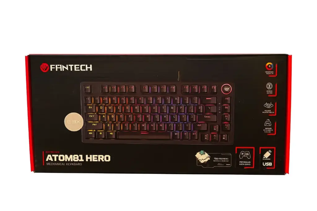 [MK875V2 BK BL] Keyboard Fantech ATOM81 MK875V2 Mizu Mechanical Gaming Black